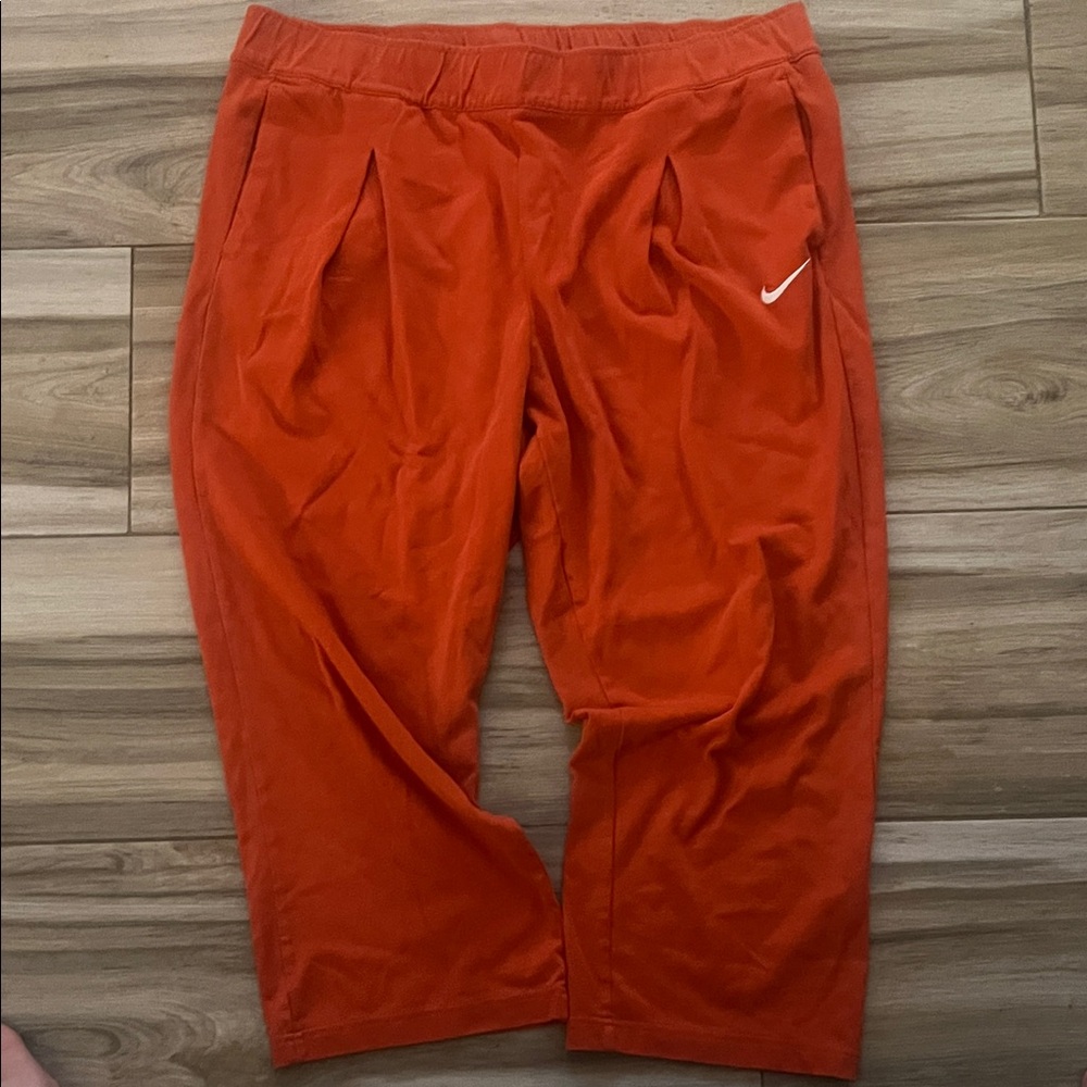 Nike dark orange cropped sweat pants Bottoms